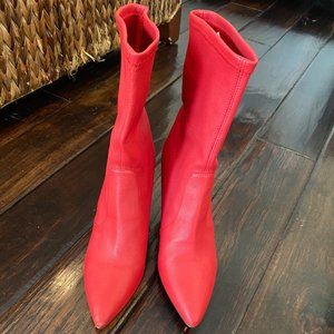 Stewart Weitzman Red Leather Boot